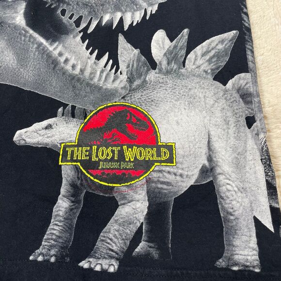 Vintage All Over Print Jurassic Park T-Shirt “The Lost World” T Rex Mens XL - Picture 6 of 9